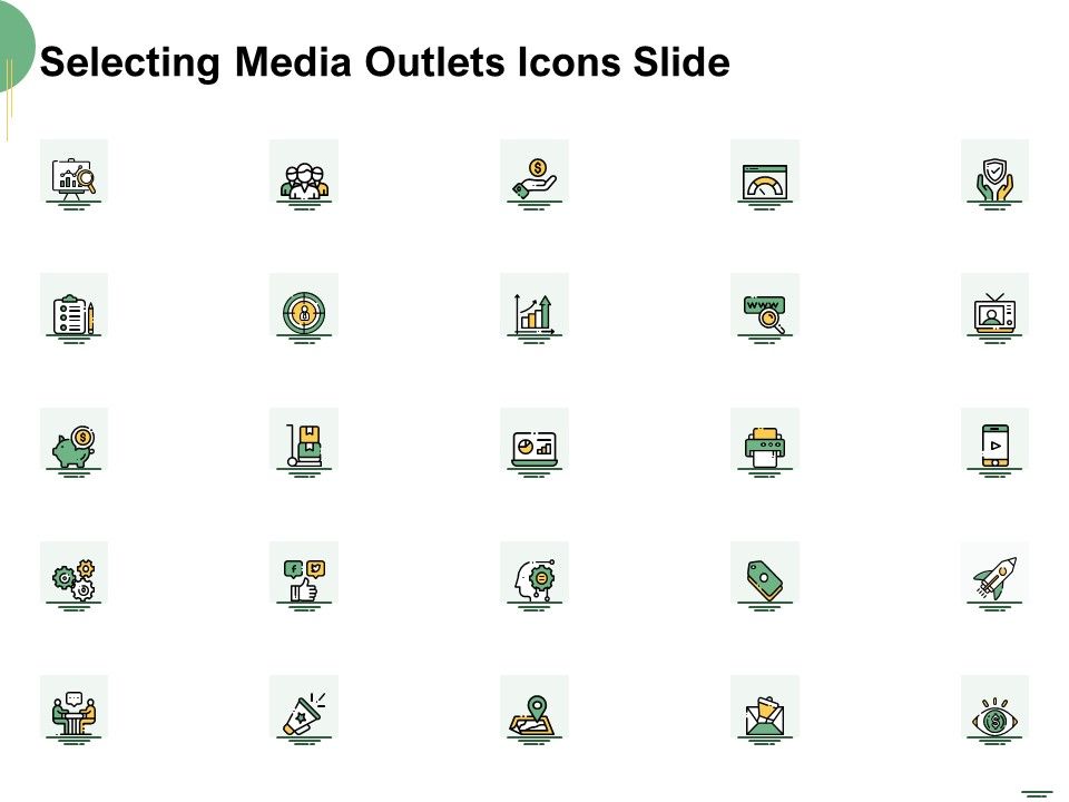 Selecting_Media_Outlets_Icons_Slide_Ppt_Pictures_Brochure_PDF_Slide_1.jpg