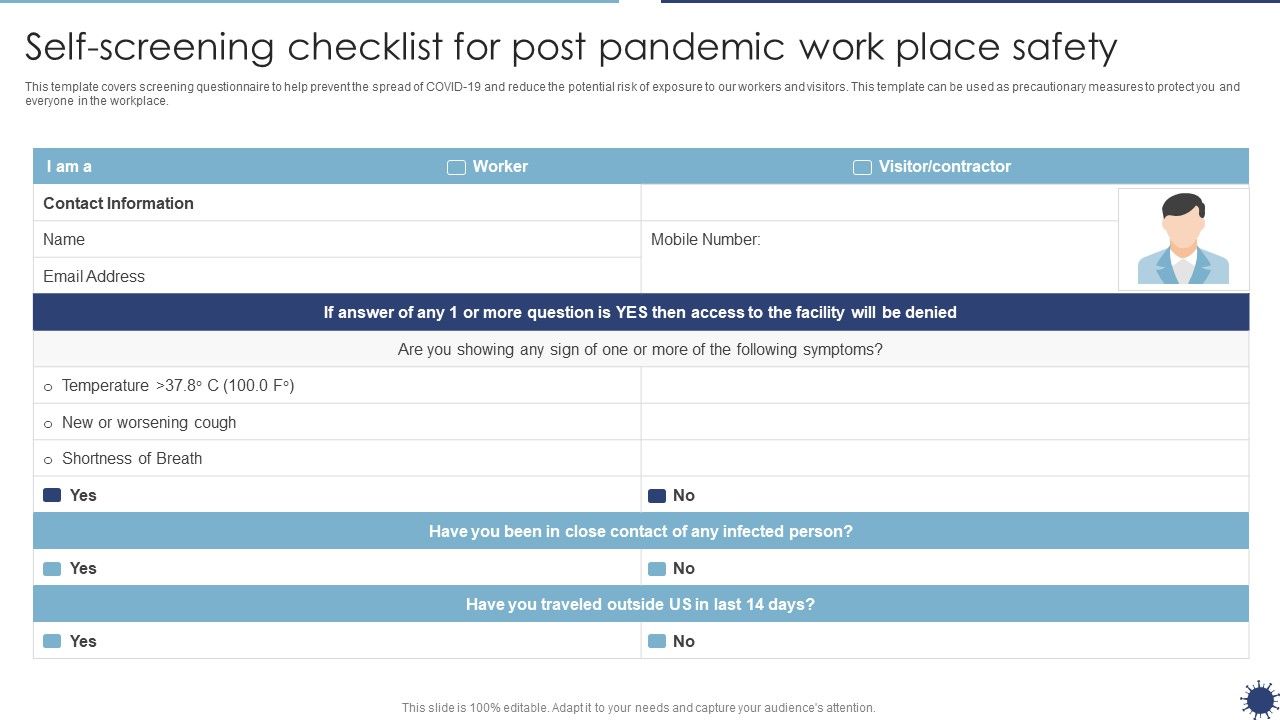 Self_Screening_Checklist_For_Post_Pandemic_Work_Place_Safety_Organization_Transformation_Instructions_Professional_PDF_Slide_1.jpg
