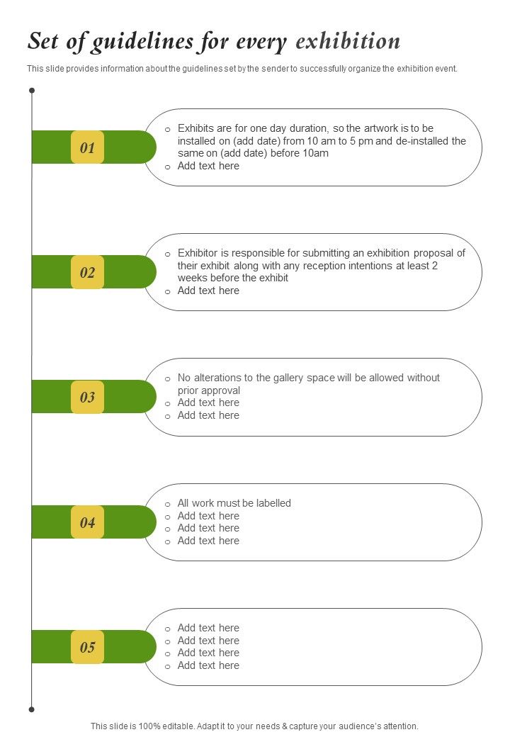 Set_Of_Guidelines_For_Every_Exhibition_One_Pager_Sample_Example_Document_Slide_1.jpg