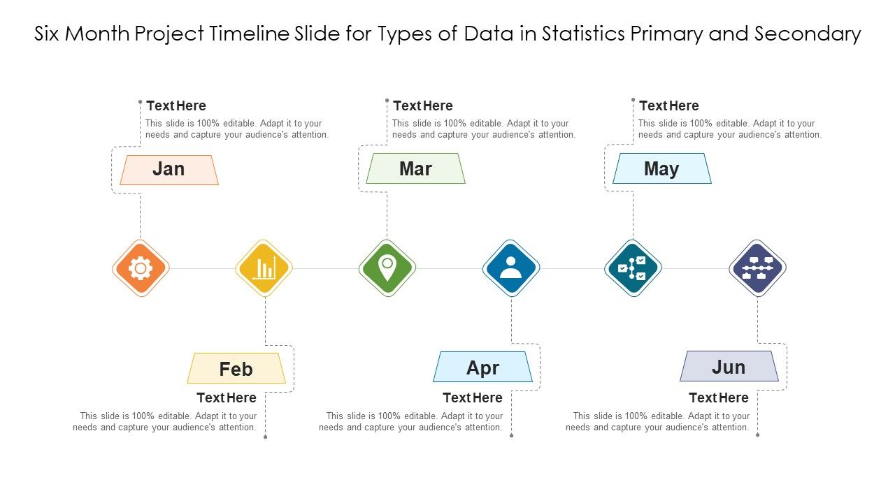 Six_Month_Project_Timeline_Slide_For_Types_Of_Data_In_Statistics_Primary_And_Secondary_Ppt_PowerPoint_Presentation_File_Introduction_PDF_Slide_1.jpg
