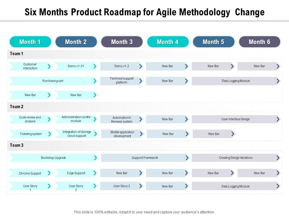 Six_Months_Product_Roadmap_For_Agile_Methodology_Change_Sample_Slide_1.jpg