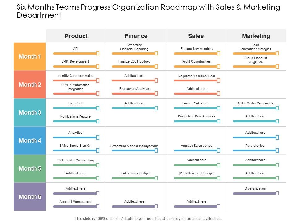 Six_Months_Teams_Progress_Organization_Roadmap_With_Sales_And_Marketing_Department_Topics_Slide_1.jpg