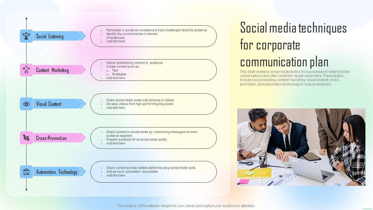 Social_Media_Techniques_For_Corporate_Communication_Plan_Ppt_Gallery_Objects_PDF_Slide_1.jpg