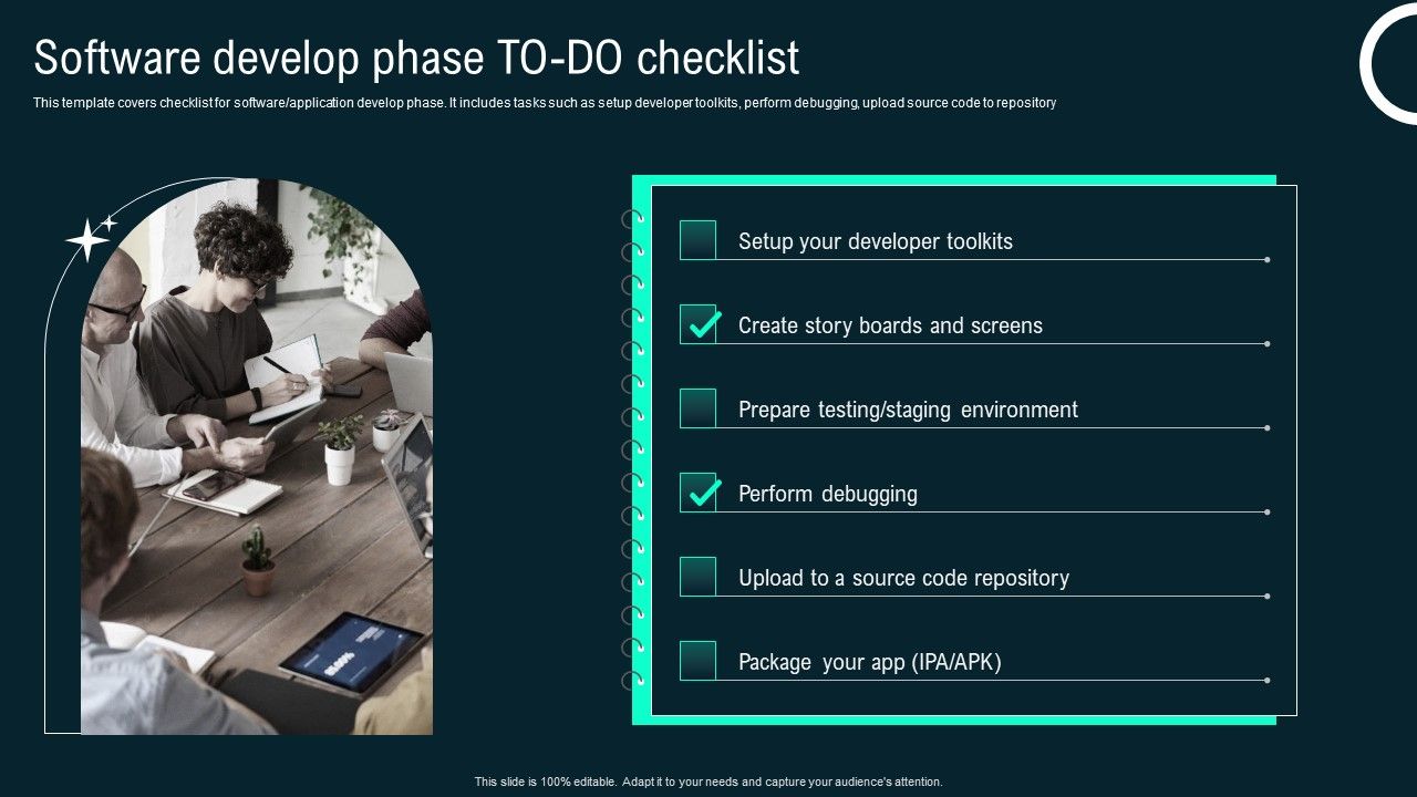 Software_Develop_Phase_To_Do_Checklist_Business_Application_Development_Playbook_Ideas_PDF_Slide_1.jpg