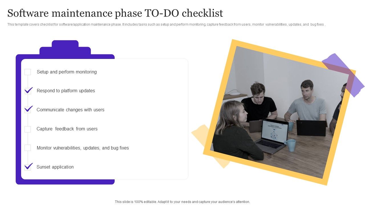 Software_Maintenance_Phase_TODO_Checklist_Playbook_For_Enterprise_Software_Organization_Elements_PDF_Slide_1.jpg