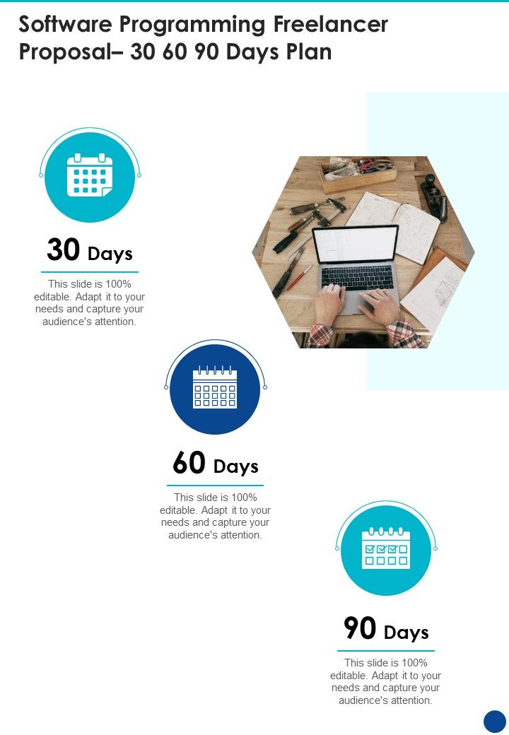 Software Programming Freelancer Proposal 30 60 90 Days Plan One Pager Sample Example Document Slide01