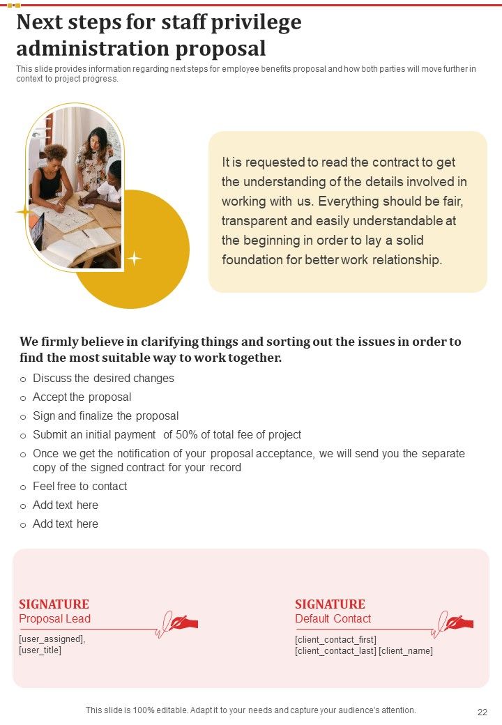 Staff Privilege Administration Proposal Example Document Report Doc Pdf Ppt