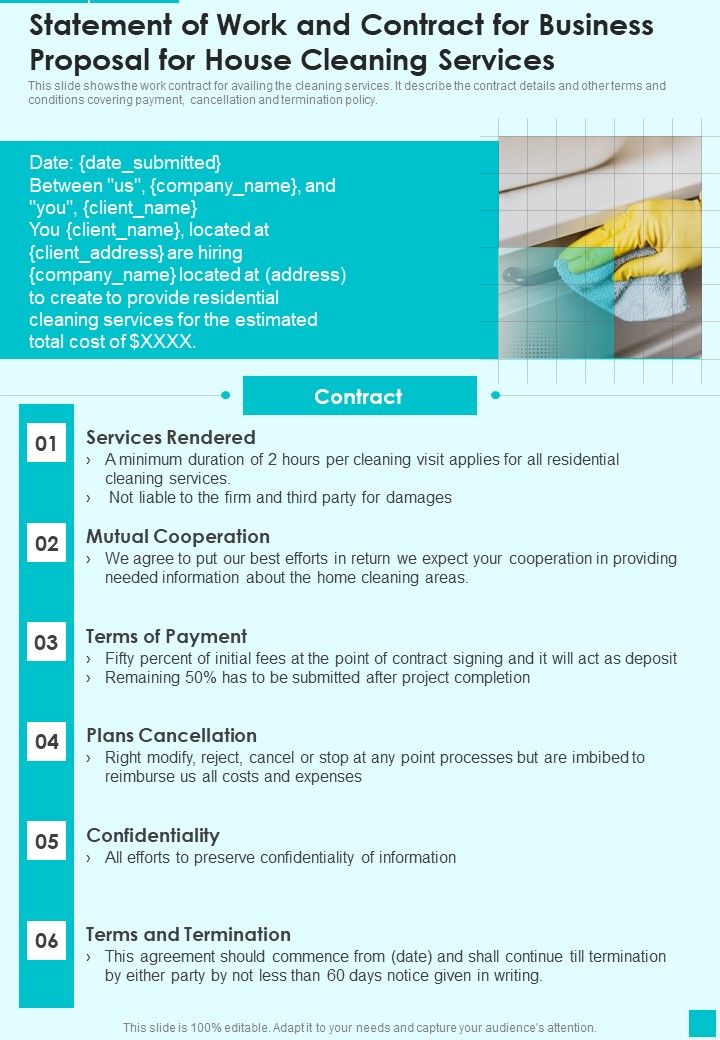 Statement_Of_Work_And_Contract_For_Business_For_House_Cleaning_Services_One_Pager_Sample_Example_Document_Slide_1.jpg