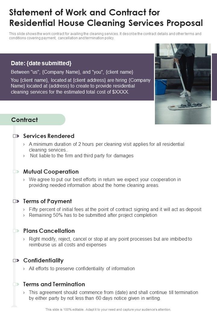 Statement_Of_Work_And_Contract_For_Residential_House_Cleaning_Services_One_Pager_Sample_Example_Document_Slide_1.jpg