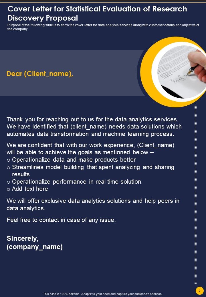 Statistical Evaluation Of Research Discovery Proposal Example Document Report Doc Pdf Ppt