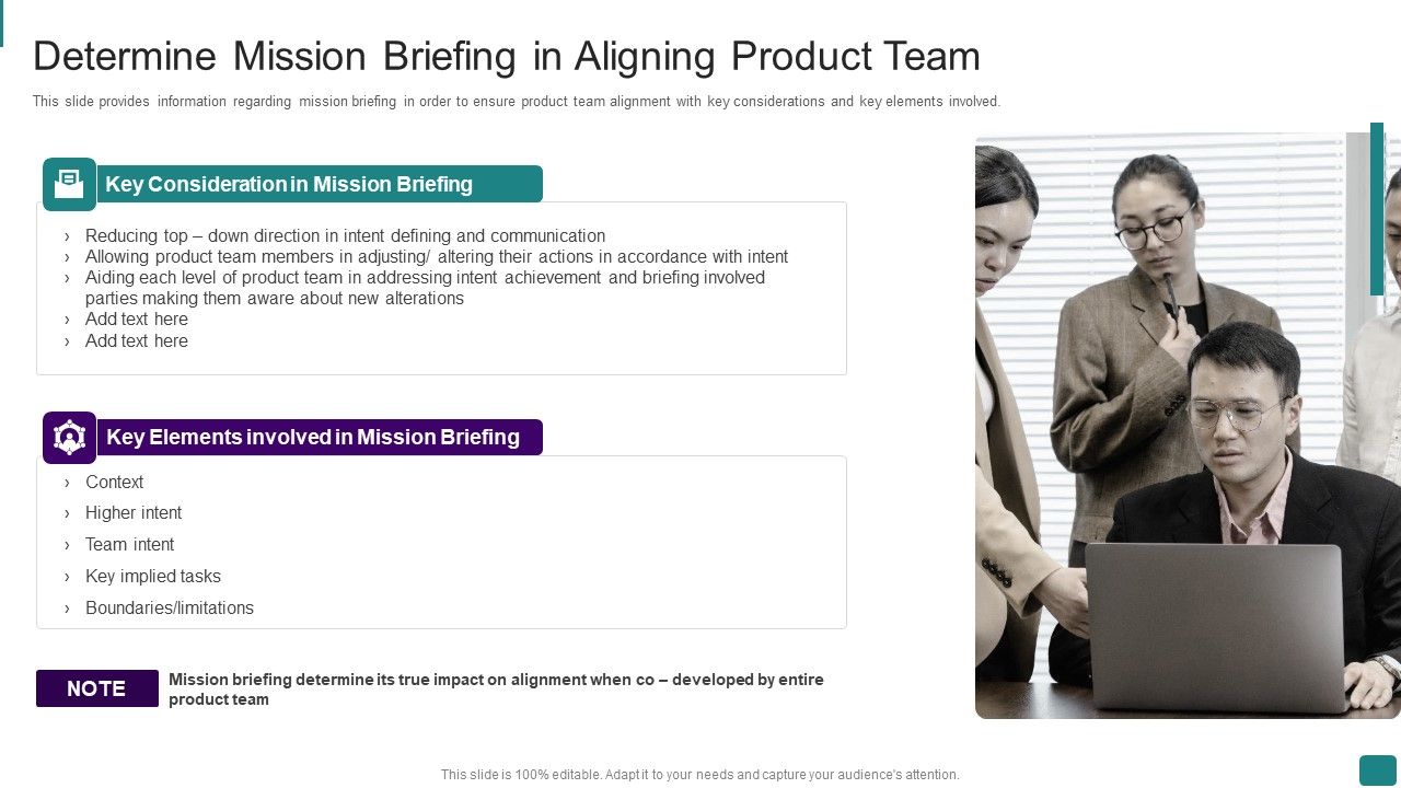 Strategic_Guide_To_Launch_New_Product_In_Market_Determine_Mission_Briefing_In_Aligning_Product_Team_Icons_PDF_Slide_1.jpg