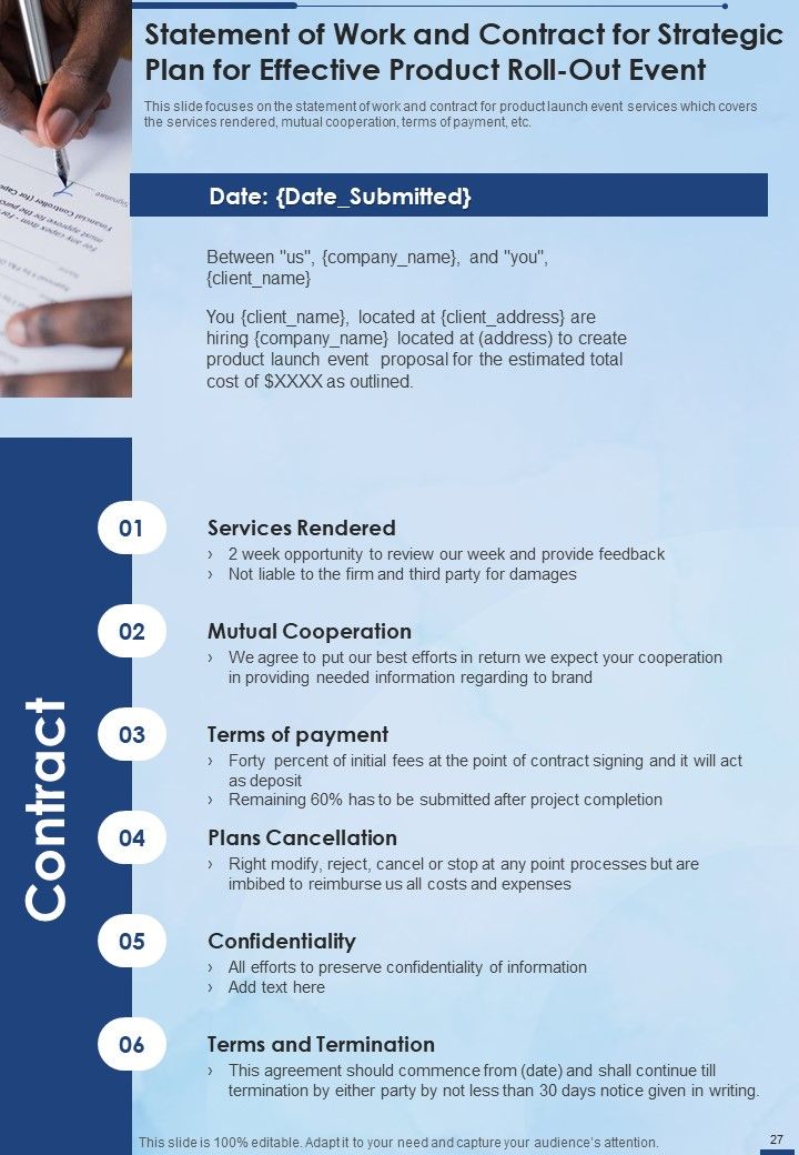 Strategic Plan For Effective Product Roll Out Event Example Document Report Doc Pdf Ppt