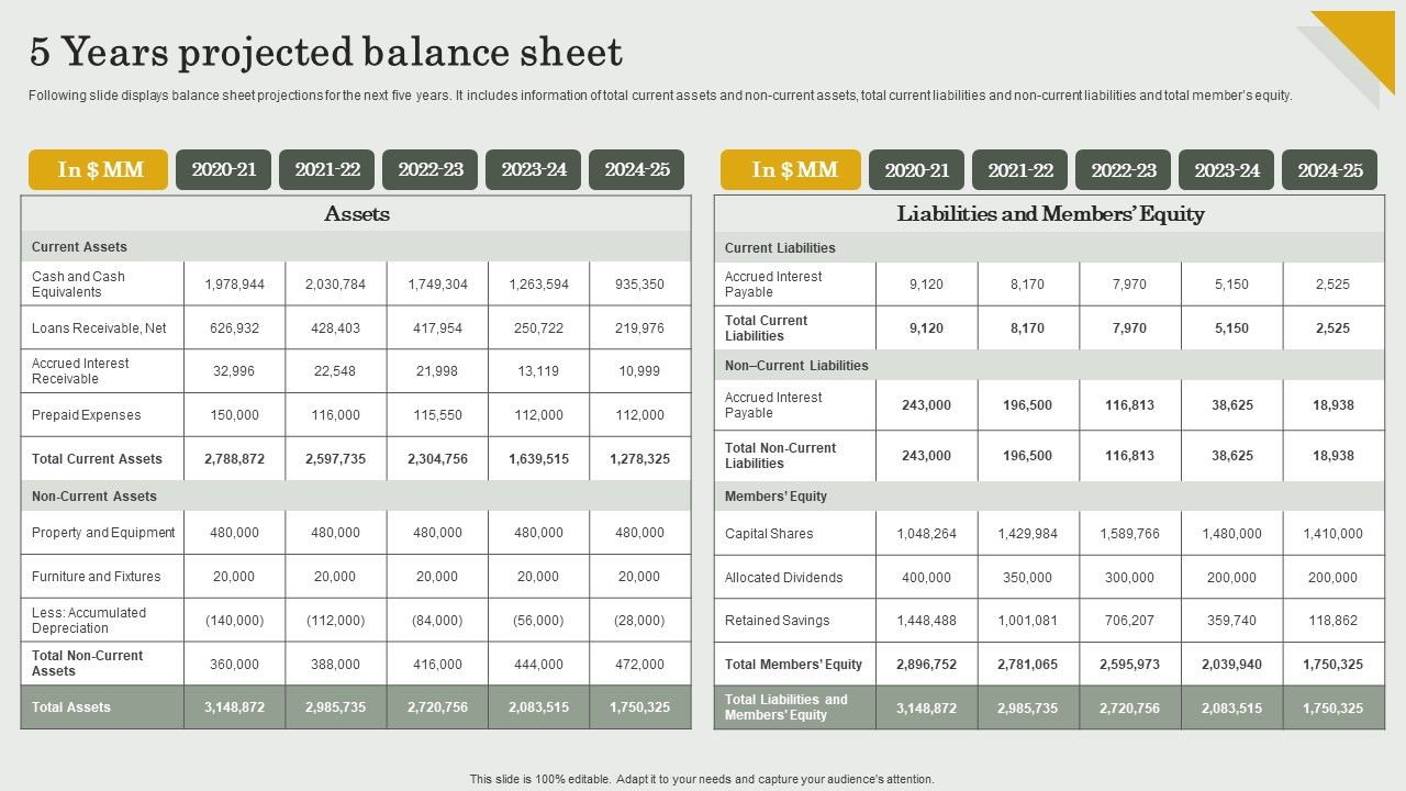 Submission_Of_Project_Viability_Report_For_Bank_Loan_5_Years_Projected_Balance_Sheet_Slides_PDF_Slide_1.jpg