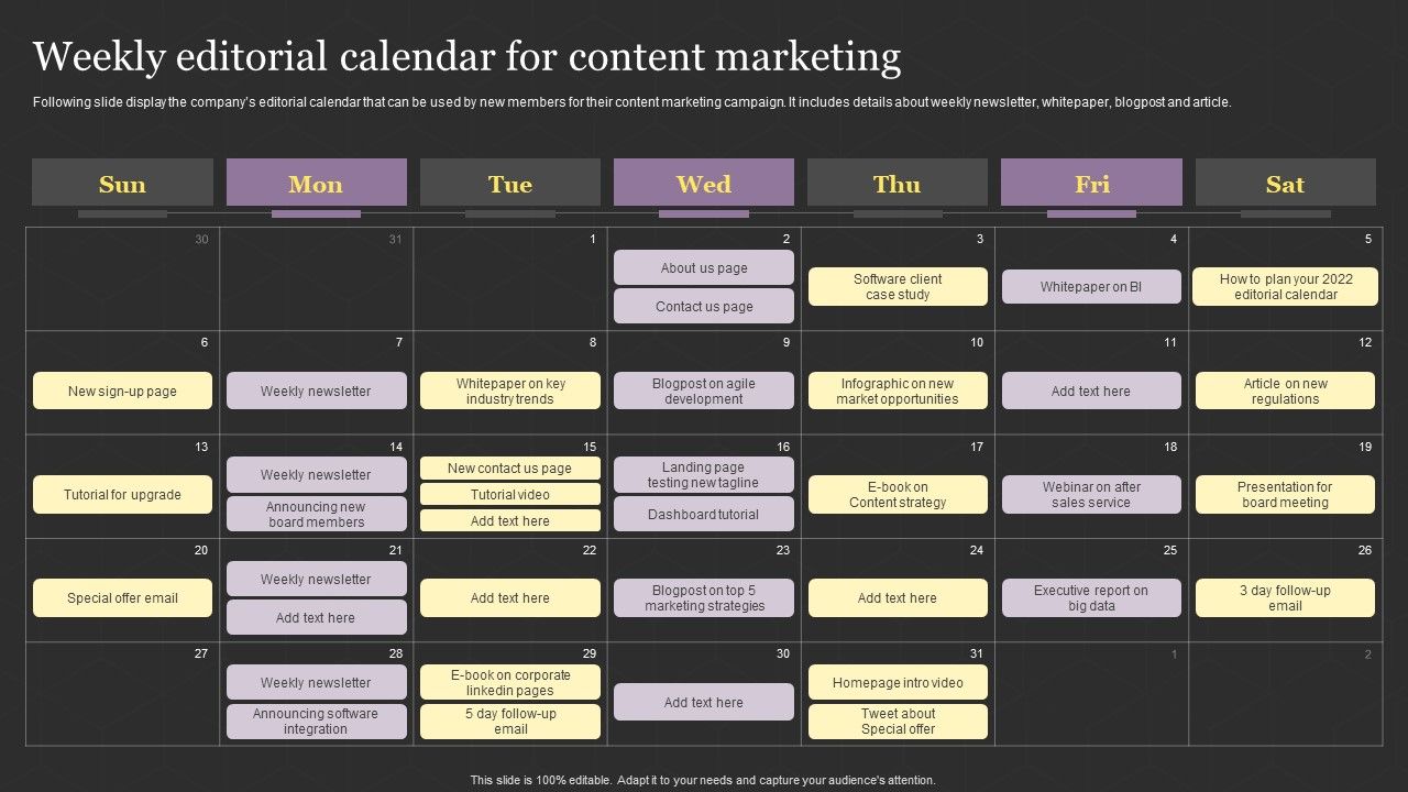 Successful_Content_Promotion_Guide_Weekly_Editorial_Calendar_For_Content_Marketing_Guidelines_PDF_Slide_1.jpg