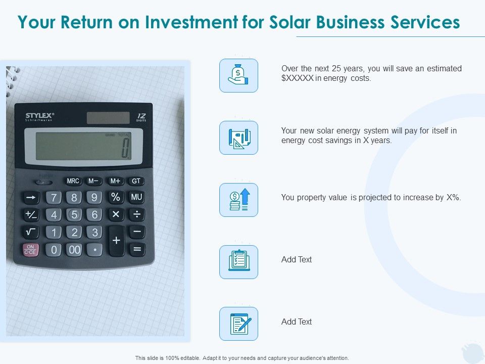 Sun_Energy_Dealing_Your_Return_On_Investment_For_Solar_Business_Services_Ppt_Gallery_Design_Templates_PDF_Slide_1.jpg