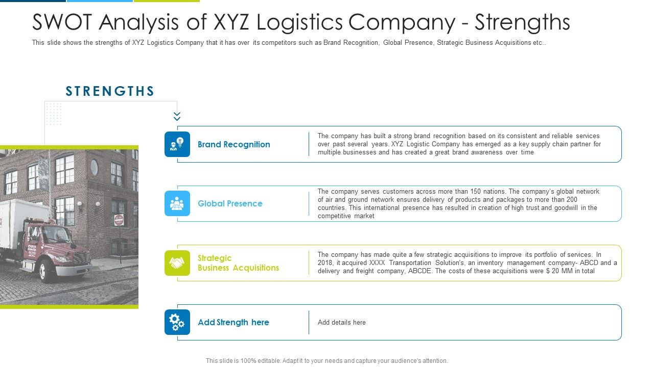 Swot_Analysis_Of_XYZ_Logistics_Company_Strengths_Ppt_Infographics_Smartart_PDF_Slide_1.jpg