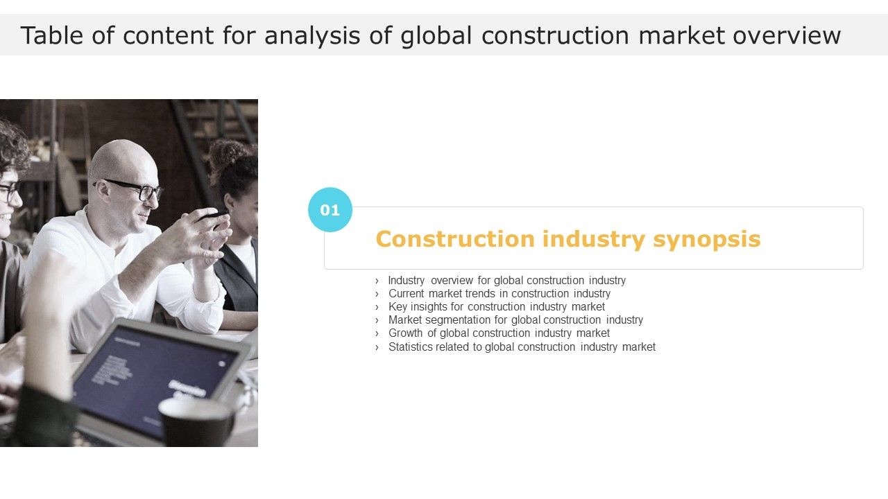 Table_Of_Content_For_Analysis_Of_Global_Construction_Market_Overview_Trends_Sample_PDF_Slide_1.jpg