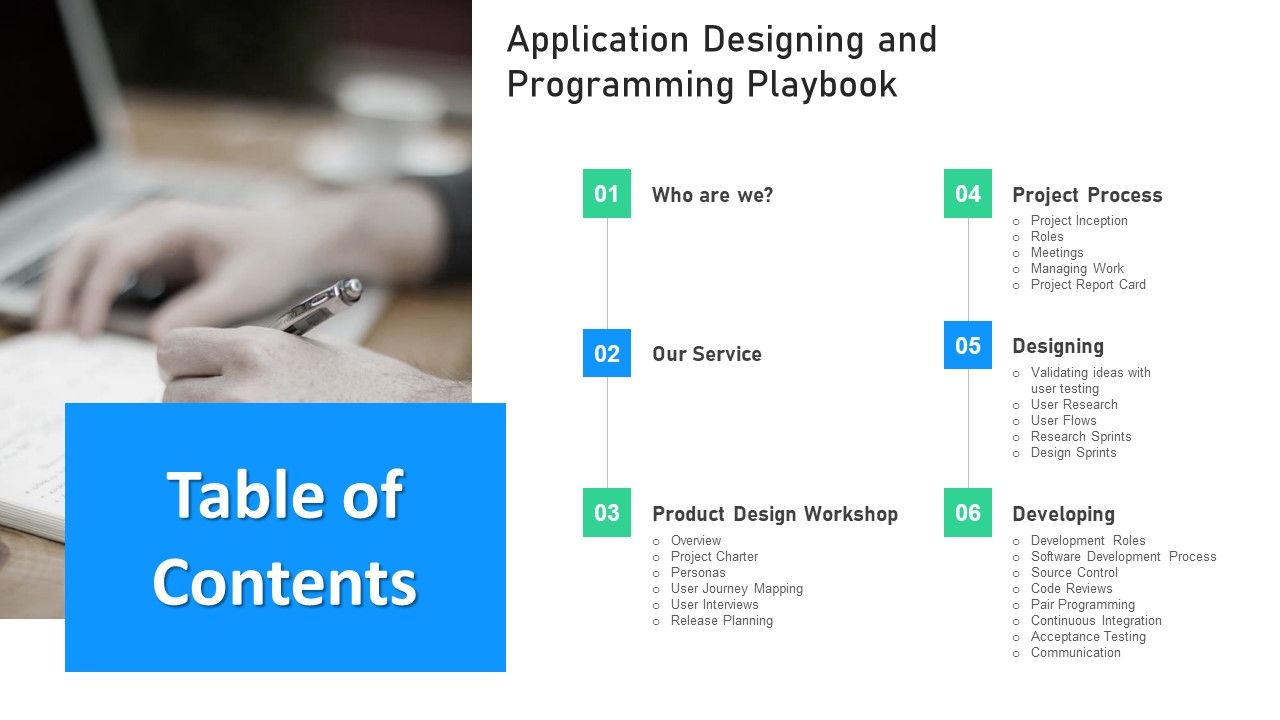 Table_Of_Contents_Application_Designing_And_Programming_Playbook_Infographics_PDF_Slide_1.jpg