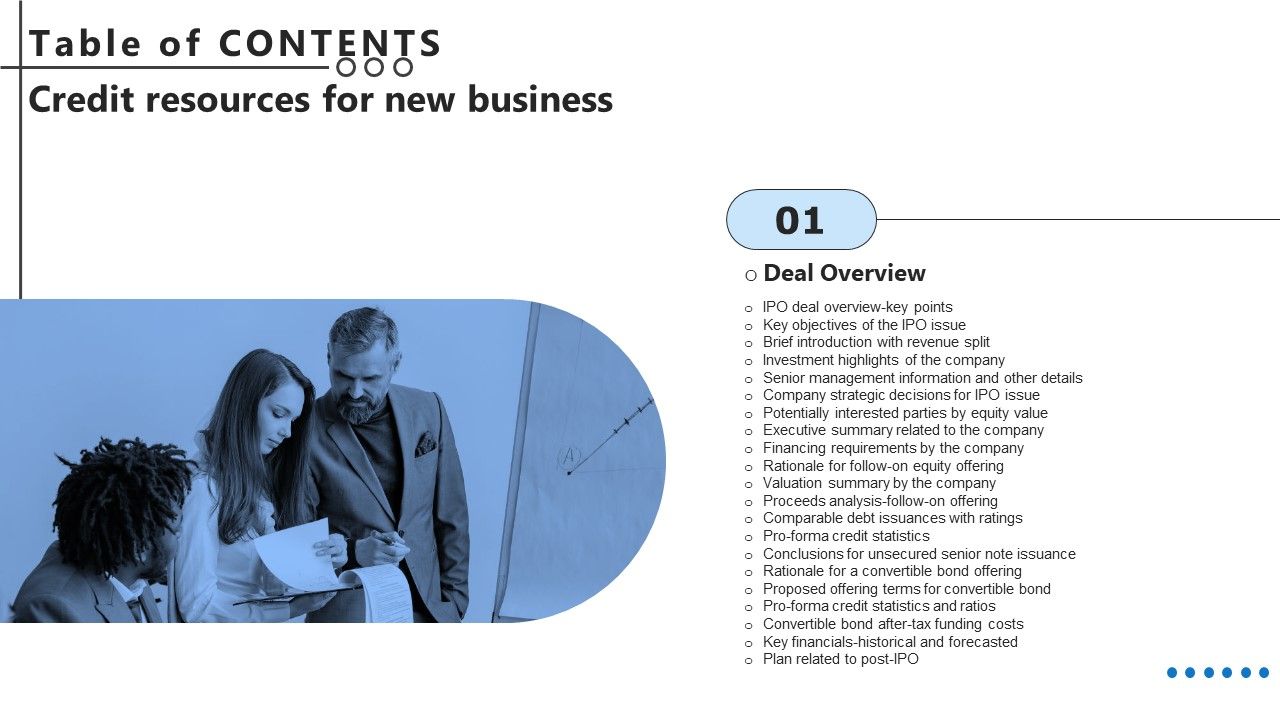 Table_Of_Contents_Credit_Resources_For_New_Business_Ppt_Model_Influencers_PDF_Slide_1.jpg