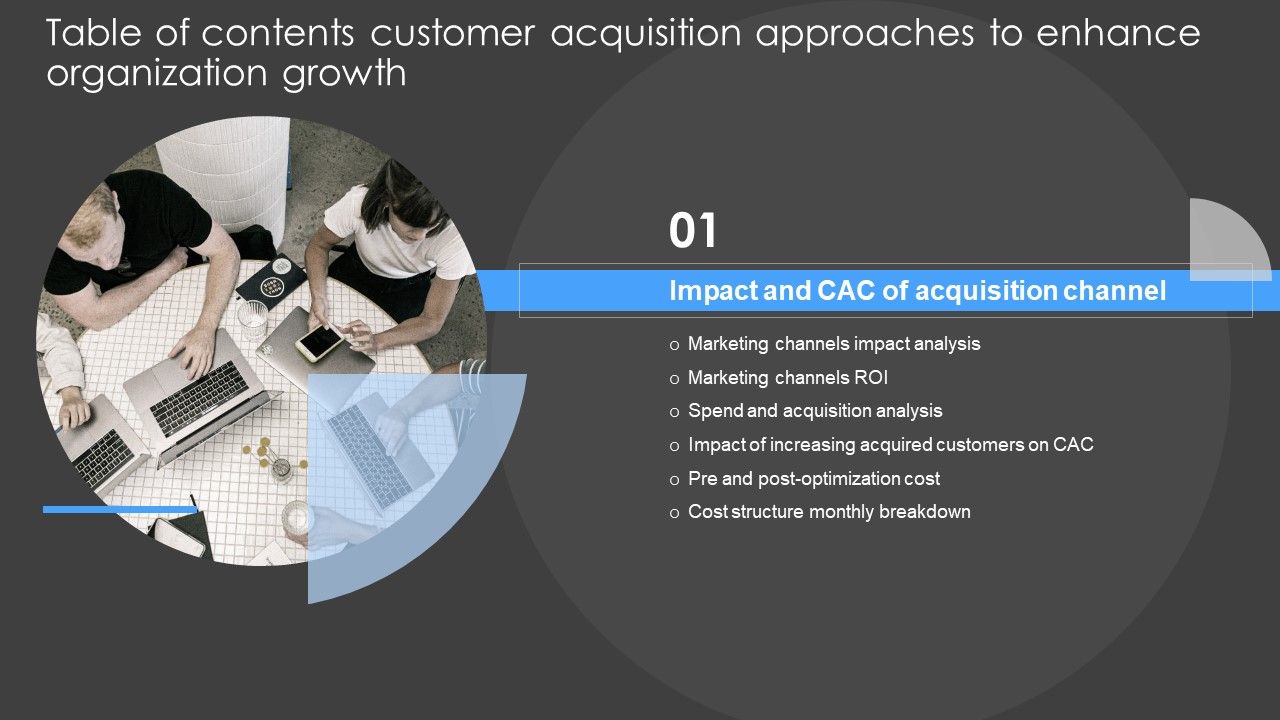 Table_Of_Contents_Customer_Acquisition_Approaches_To_Enhance_Organization_Growth_Cost_Elements_PDF_Slide_1.jpg