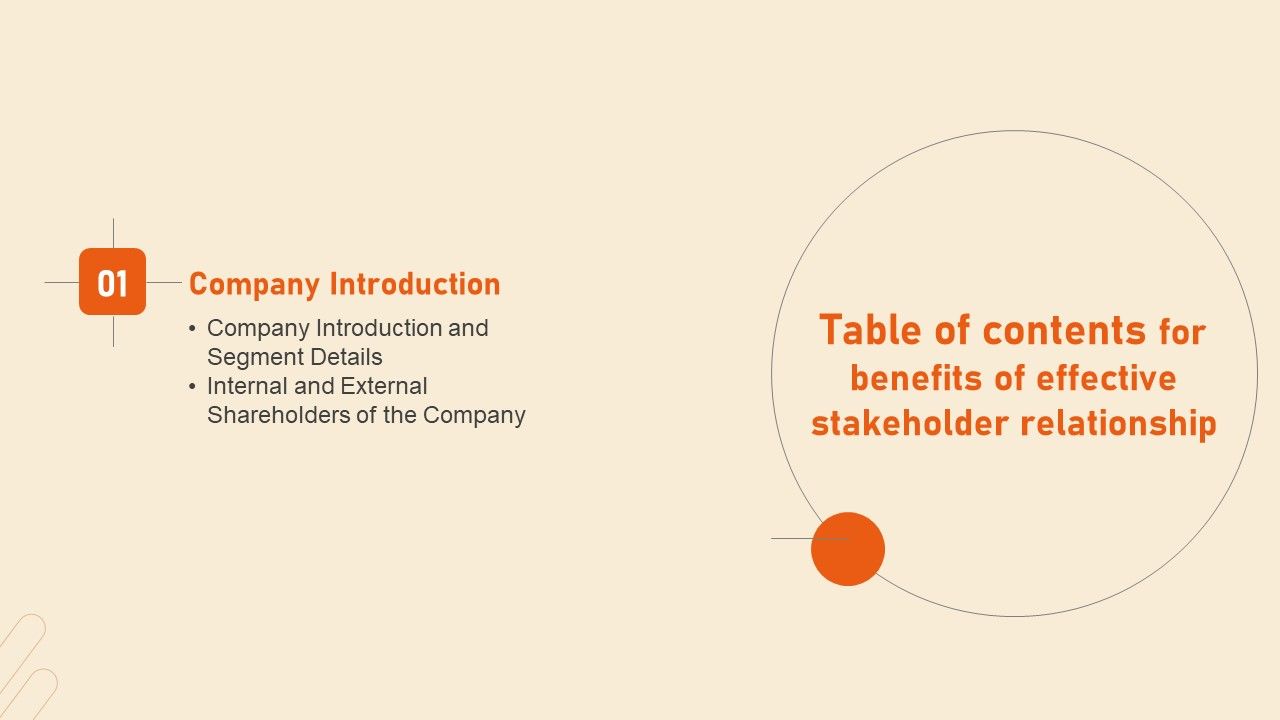 Table_Of_Contents_For_Benefits_Of_Effective_Stakeholder_Relationship_Rules_Rules_PDF_Slide_1.jpg