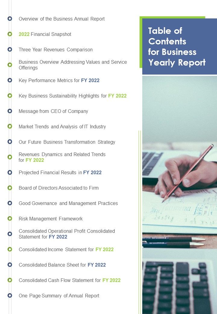 Table_Of_Contents_For_Business_Yearly_Report_One_Pager_Documents_Slide_1.jpg