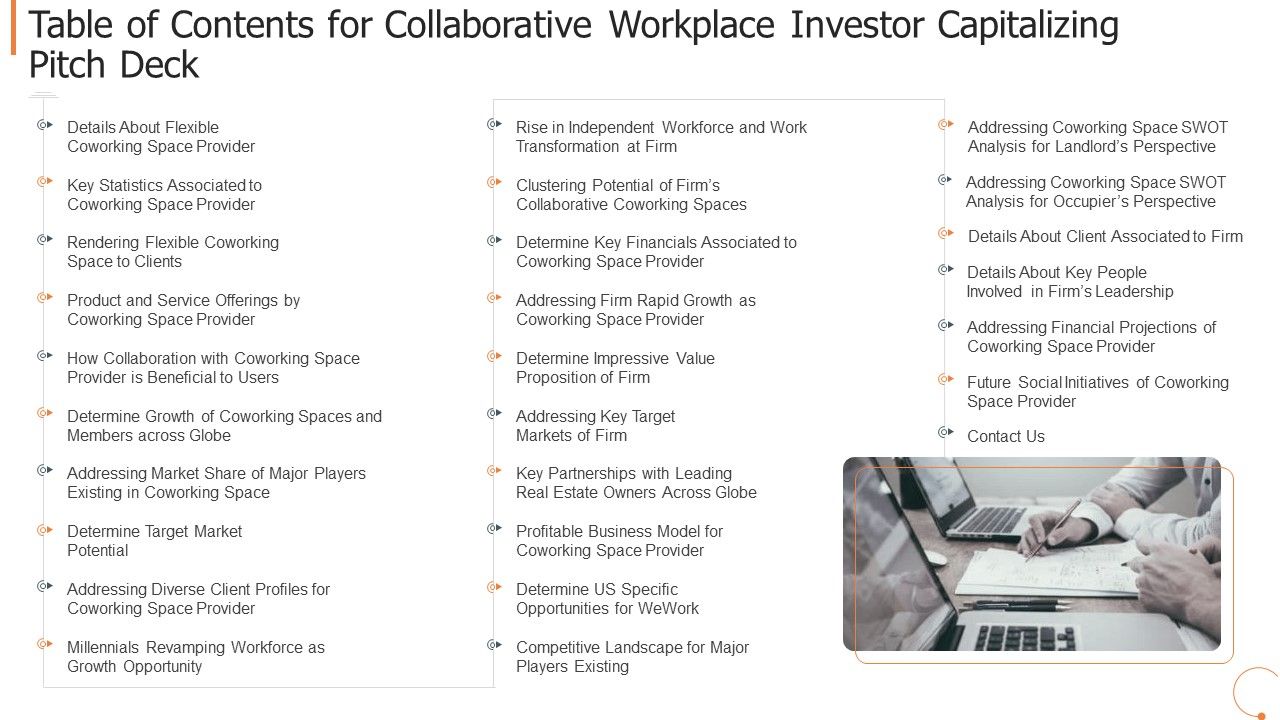 Table_Of_Contents_For_Collaborative_Workplace_Investor_Capitalizing_Pitch_Deck_Information_PDF_Slide_1.jpg
