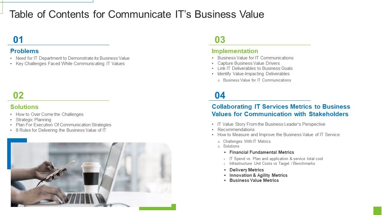 Table_Of_Contents_For_Communicate_Its_Business_Value_Diagrams_PDF_Slide_1.jpg
