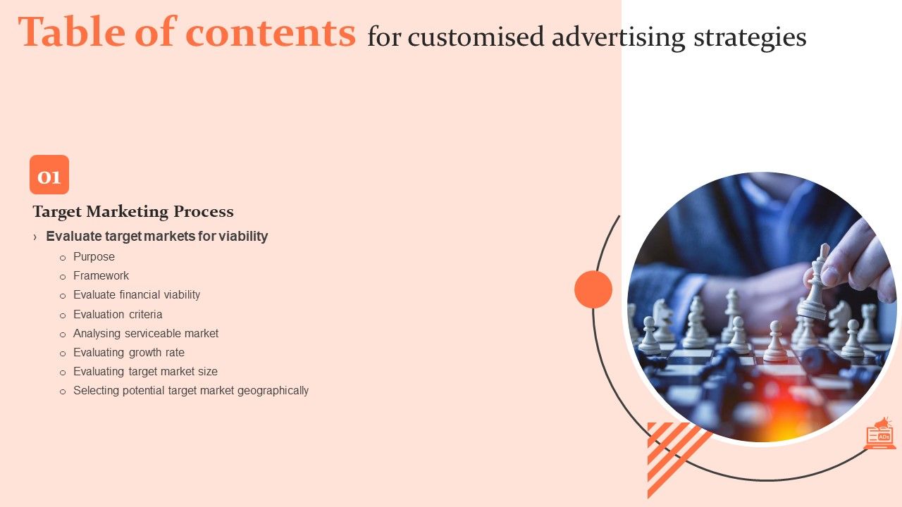 Table_Of_Contents_For_Customised_Advertising_Strategiess_Ppt_PowerPoint_Presentation_Gallery_Visuals_PDF_Slide_1.jpg