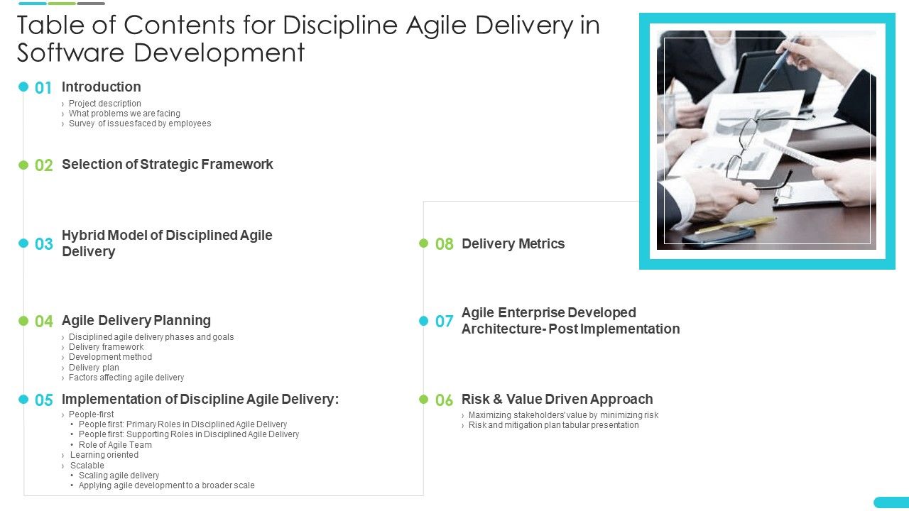 Table_Of_Contents_For_Discipline_Agile_Delivery_In_Software_Development_Template_PDF_Slide_1.jpg