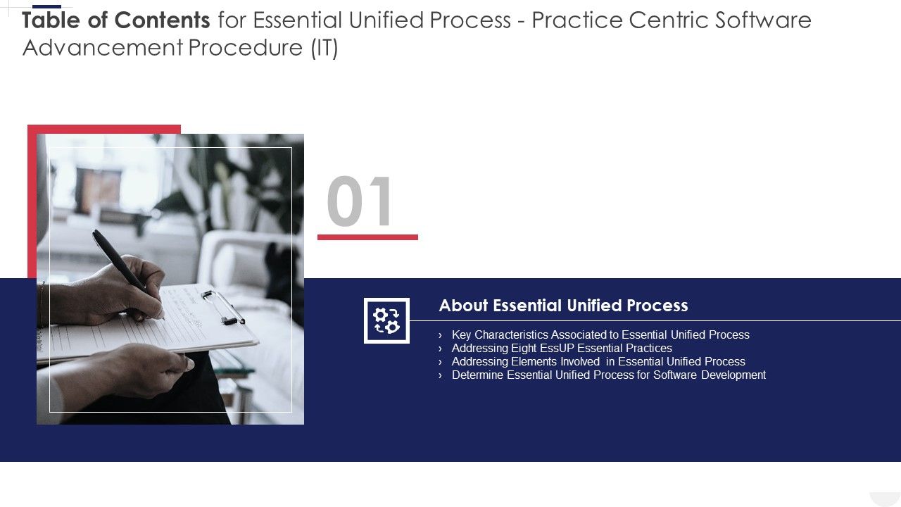 Table_Of_Contents_For_Essential_Unified_Process_Practice_Centric_Software_Advancement_Procedure_IT_Information_PDF_Slide_1.jpg