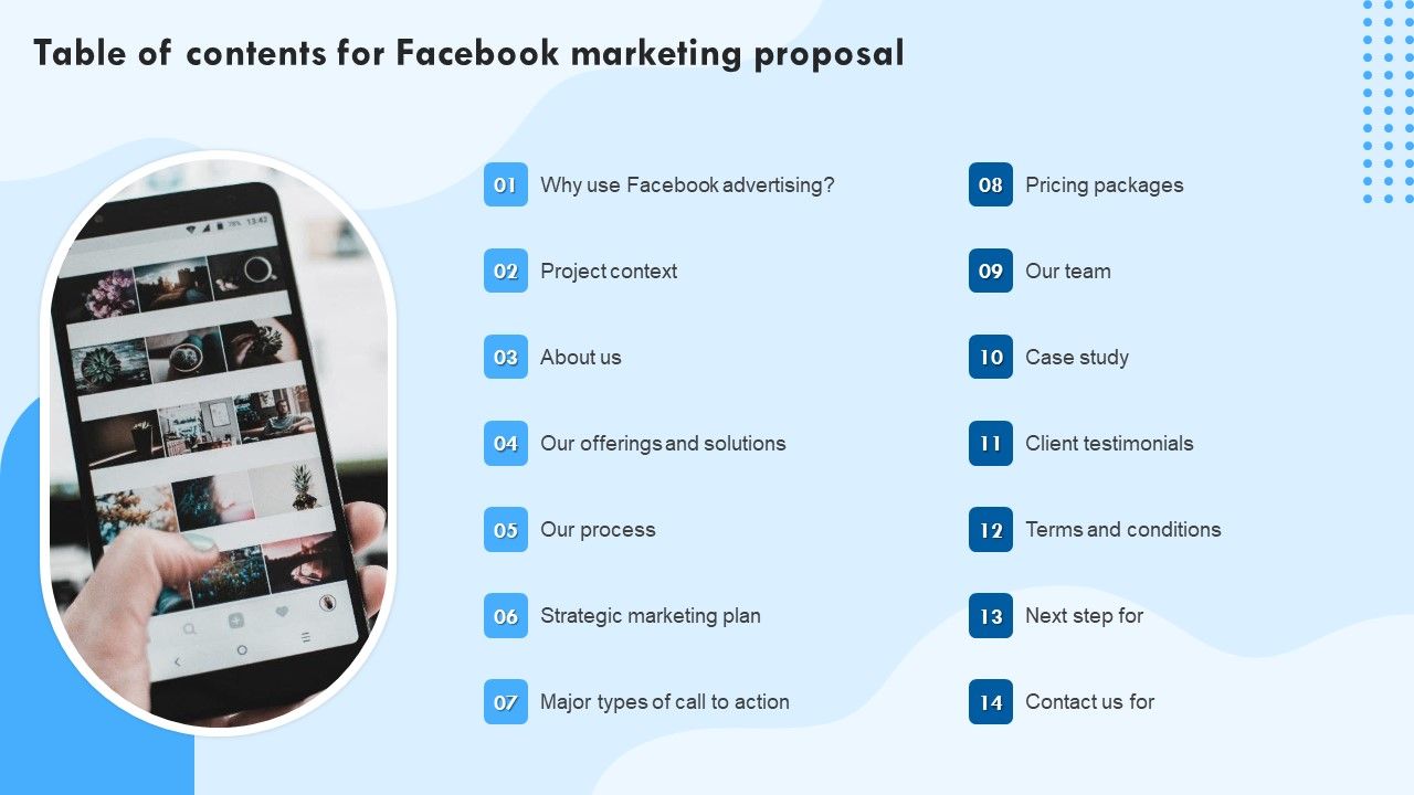 Table_Of_Contents_For_Facebook_Marketing_Proposal_Ppt_Inspiration_Design_Templates_PDF_Slide_1.jpg