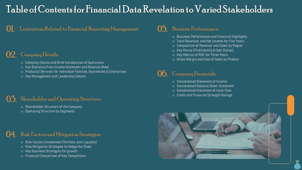 Table_Of_Contents_For_Financial_Data_Revelation_To_Varied_Stakeholders_Brochure_PDF_Slide_1.jpg