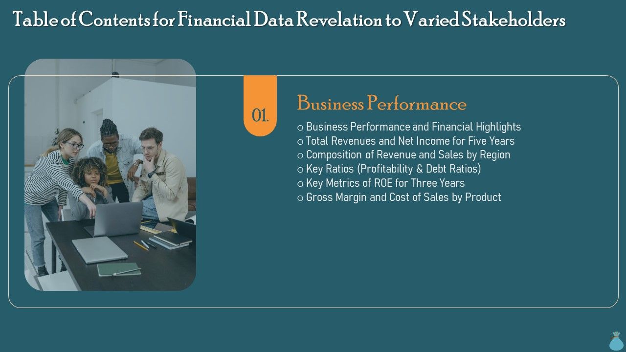 Table_Of_Contents_For_Financial_Data_Revelation_To_Varied_Stakeholders_Metrics_Background_PDF_Slide_1.jpg