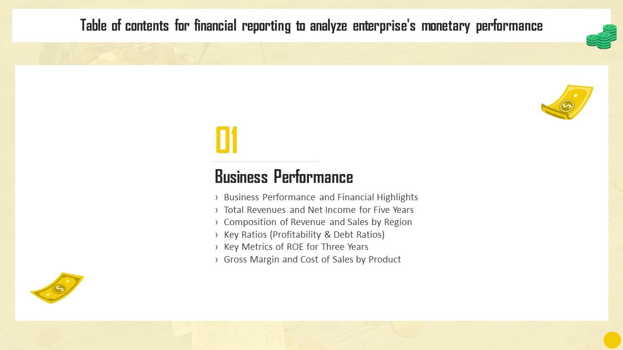 Table_Of_Contents_For_Financial_Reporting_To_Analyze_Enterprises_Monetary_Performance_Rules_PDF_Slide_1.jpg