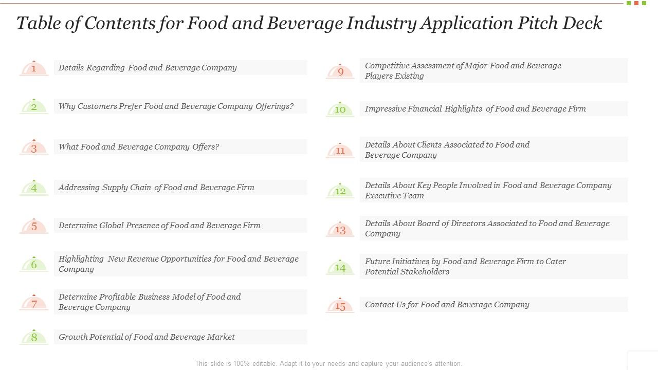 Table_Of_Contents_For_Food_And_Beverage_Industry_Application_Pitch_Deck_Rules_PDF_Slide_1.jpg