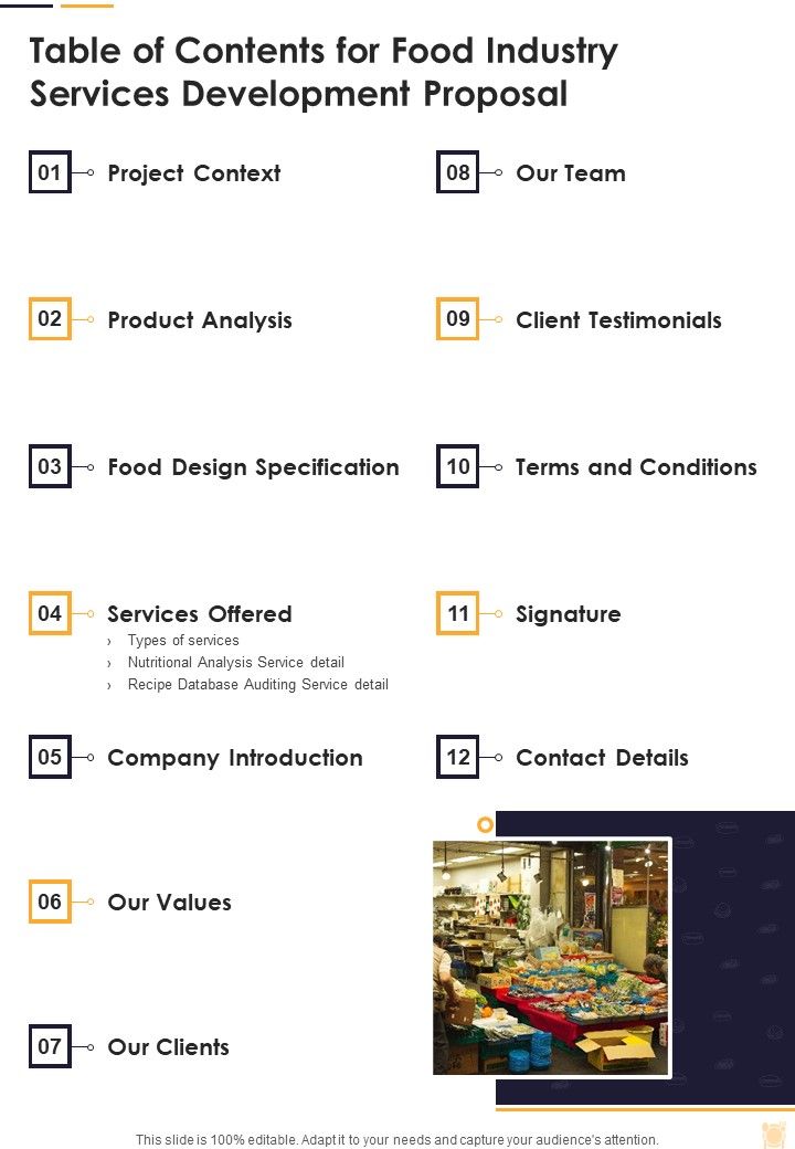Table_Of_Contents_For_Food_Industry_Services_Development_Proposal_One_Pager_Sample_Example_Document_Slide_1.jpg