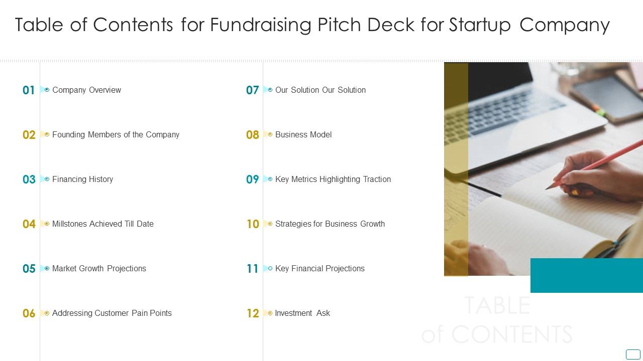 Table_Of_Contents_For_Fundraising_Pitch_Deck_For_Startup_Company_Topics_PDF_Slide_1.jpg