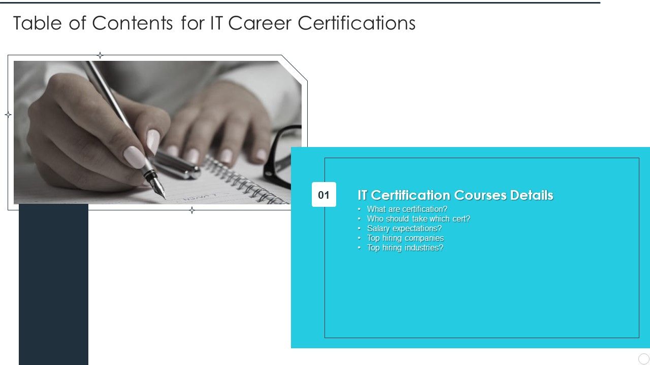 Table_Of_Contents_For_IT_Career_Certificationss_Ppt_PowerPoint_Presentation_Gallery_Templates_PDF_Slide_1.jpg