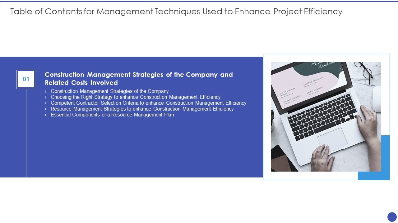 Table_Of_Contents_For_Management_Techniques_Used_To_Enhance_Project_Efficiency_Microsoft_PDF_Slide_1.jpg