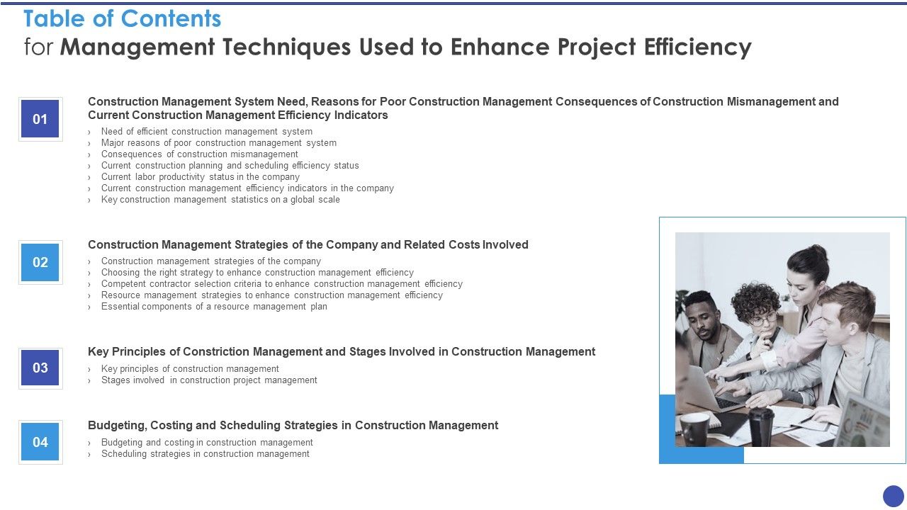 Table_Of_Contents_For_Management_Techniques_Used_To_Enhance_Project_Efficiency_Topics_PDF_Slide_1.jpg