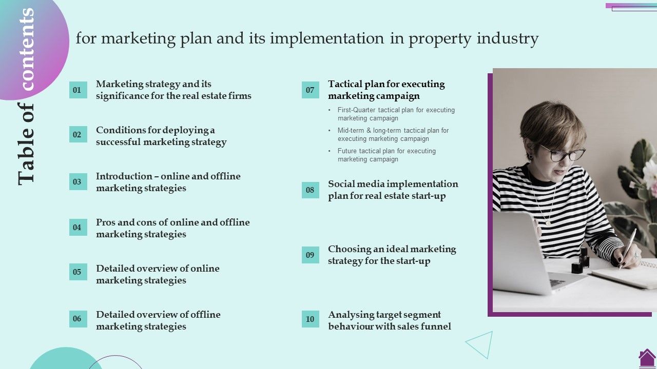 Table_Of_Contents_For_Marketing_Plan_And_Its_Implementation_In_Property_Industry_Download_PDF_Slide_1.jpg