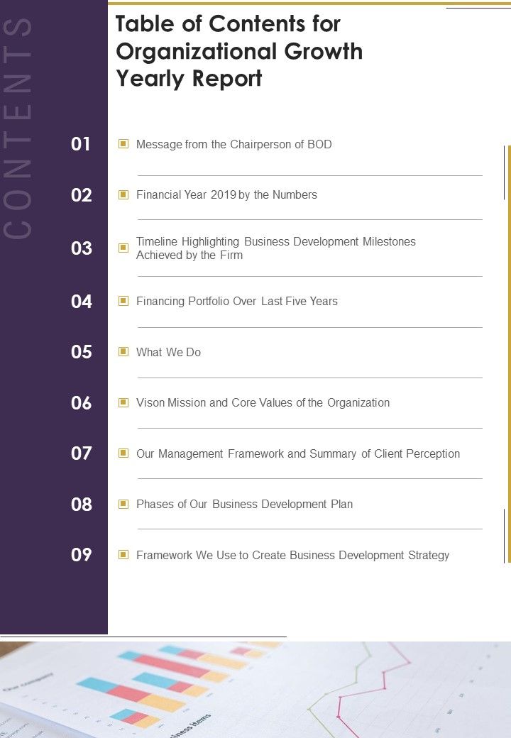 Table_Of_Contents_For_Organizational_Growth_Yearly_Report_One_Pager_Documents_Slide_1.jpg