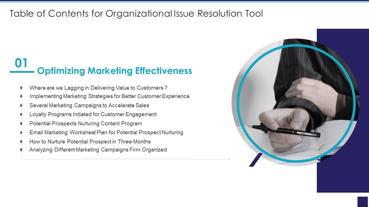 Table_Of_Contents_For_Organizational_Issue_Resolution_Tool_Effectiveness_Slides_PDF_Slide_1.jpg