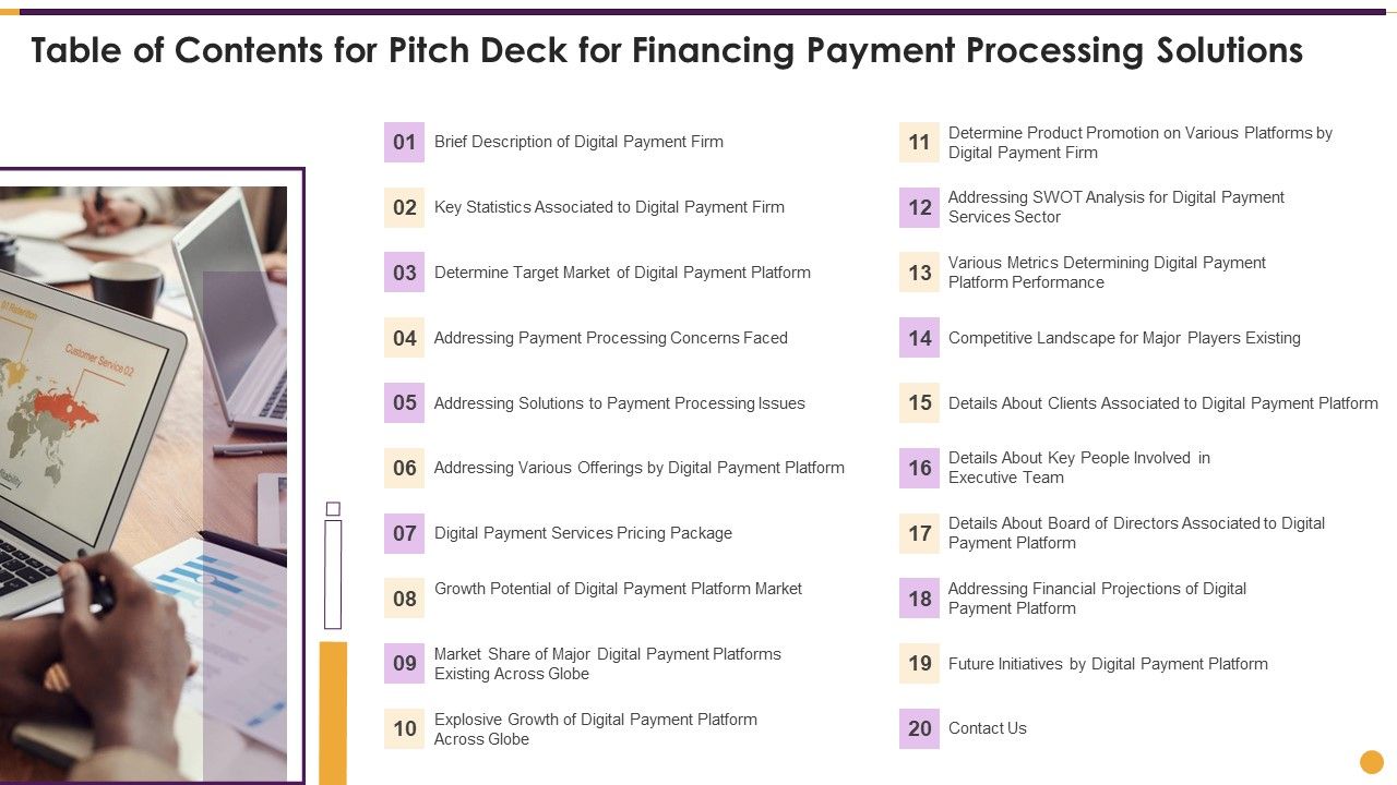 Table_Of_Contents_For_Pitch_Deck_For_Financing_Payment_Graphics_PDF_Slide_1.jpg
