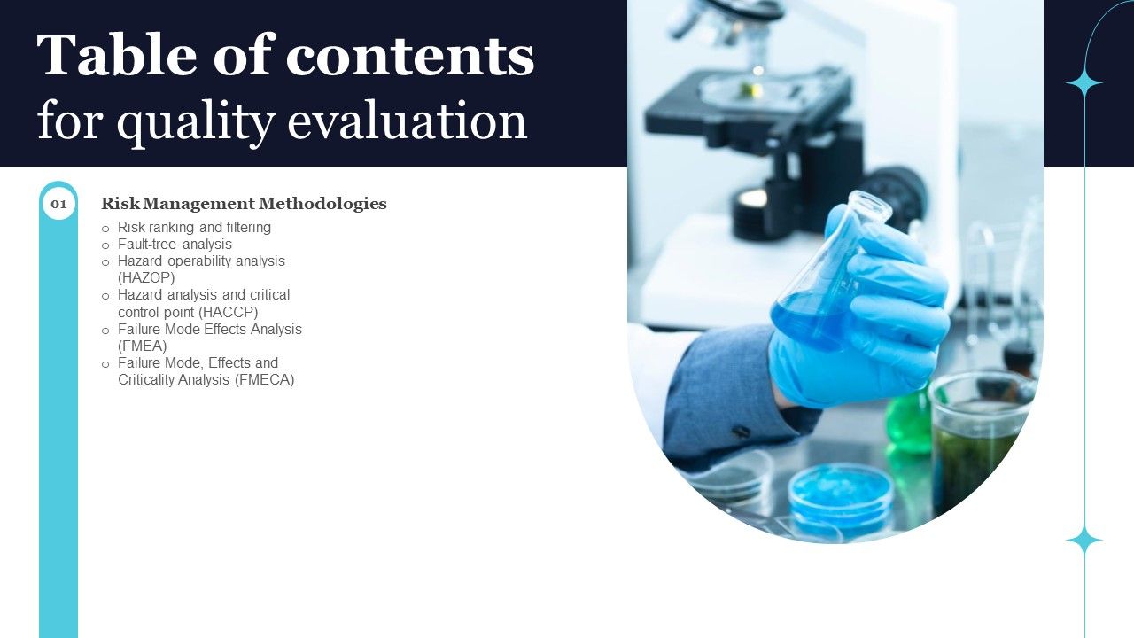 Table_Of_Contents_For_Quality_Evaluation_Risk_Ppt_PowerPoint_Presentation_Diagram_PDF_Slide_1.jpg
