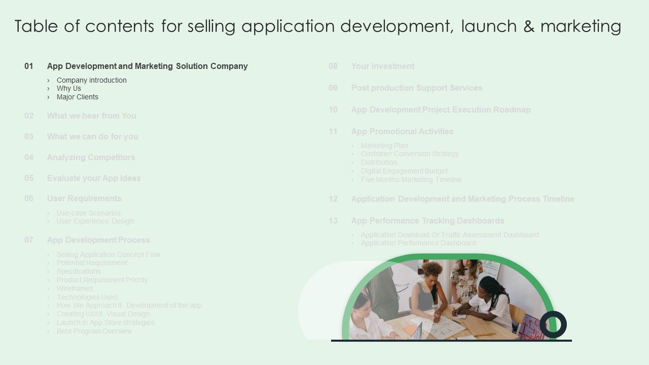 Table_Of_Contents_For_Selling_Application_Development_Launch_And_Marketing_Major_Structure_PDF_Slide_1.jpg