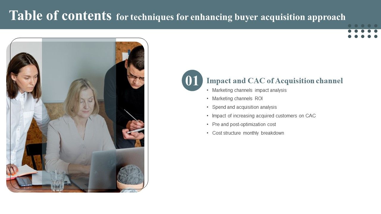 Table_Of_Contents_For_Techniques_For_Enhancing_Buyer_Acquisition_Approach_Slide_Sample_PDF_Slide_1.jpg