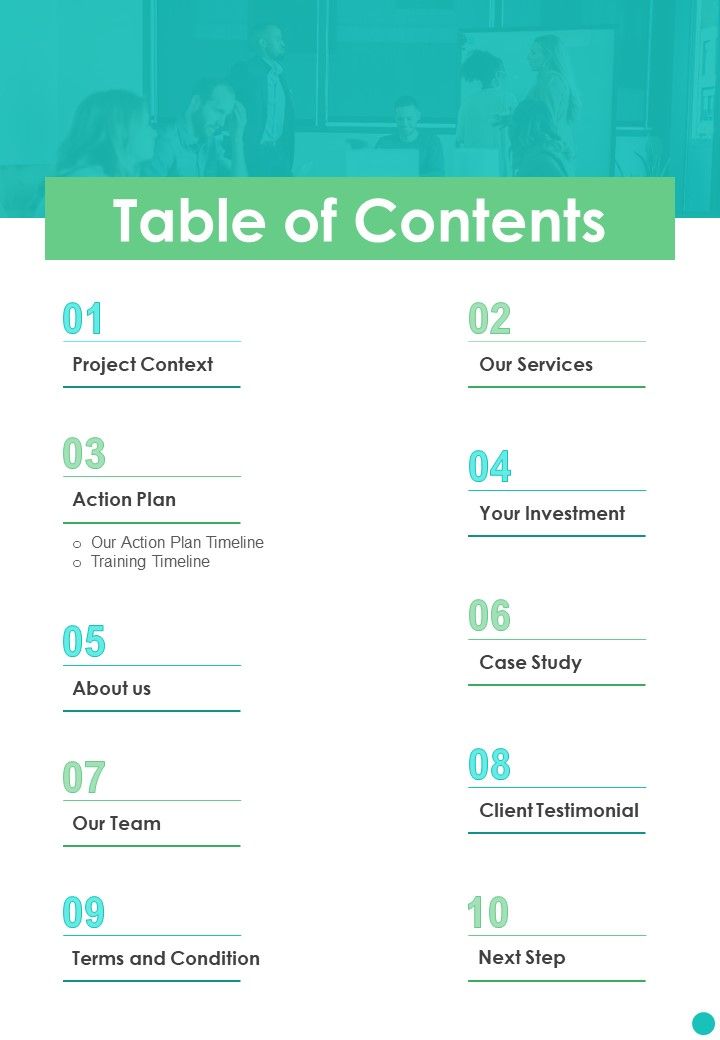 Table Of Contents House Safety Gadget Installment Proposal One Pager Sample Example Document Slide01