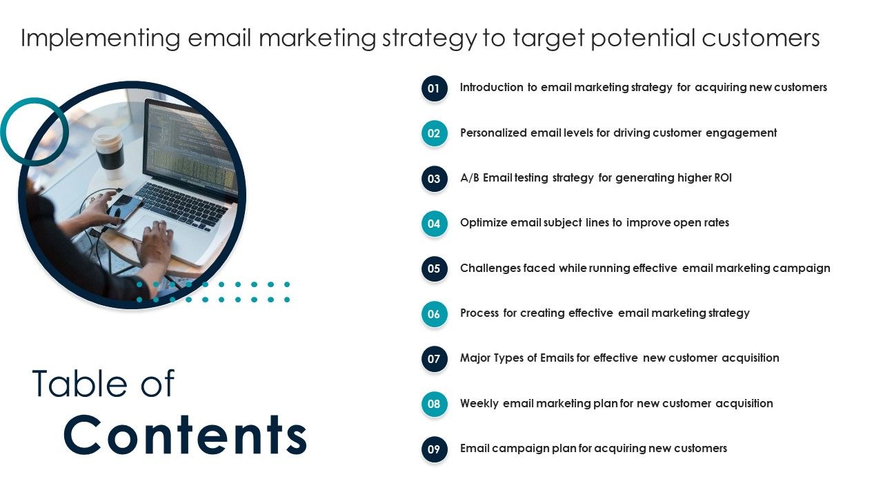 Table_Of_Contents_Implementing_Email_Marketing_Strategy_To_Target_Potential_Customers_Infographics_PDF_Slide_1.jpg